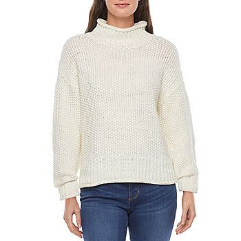 a.n.a Womens Mock Neck Long Sleeve Pullover Sweater | JCPenney
