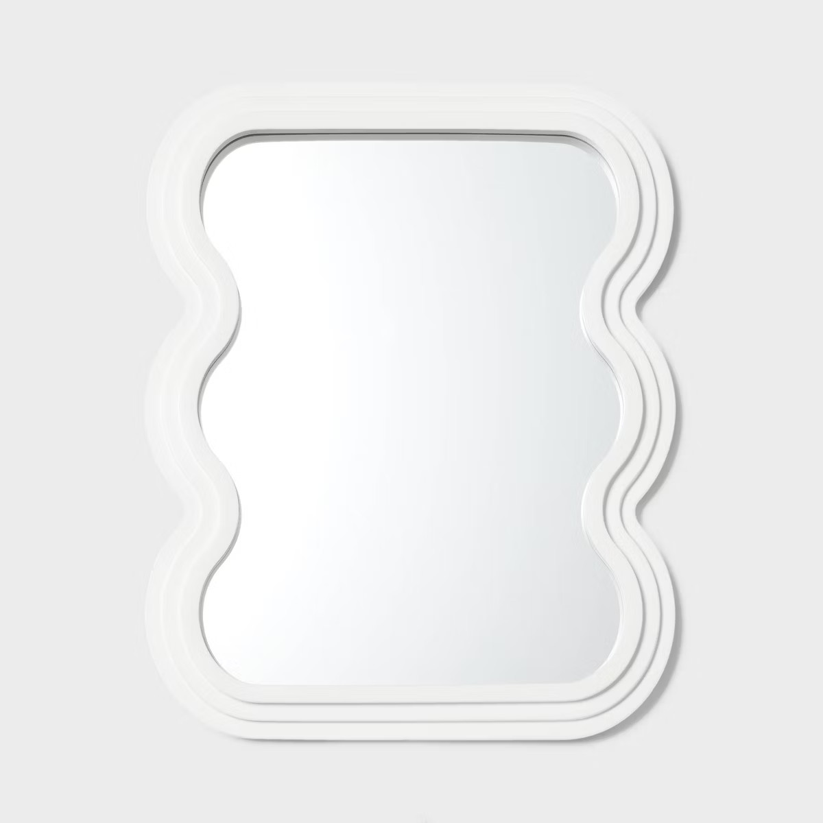 Wave Kids' Mirror White - Pillowfort™: Squiggly Wavy Decorative Wall Sculpture, Resin & Glass, ... | Target