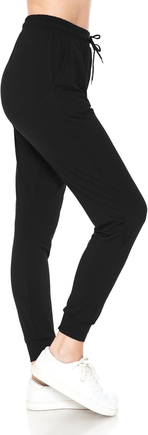 Leggings Depot Women's Relaxed-fit Jogger Track Cuff Sweatpants with Pockets for Yoga, Workout | Amazon (US)