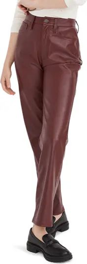 The Perfect High Waist Straight Leg Faux Leather Pants | Nordstrom Rack