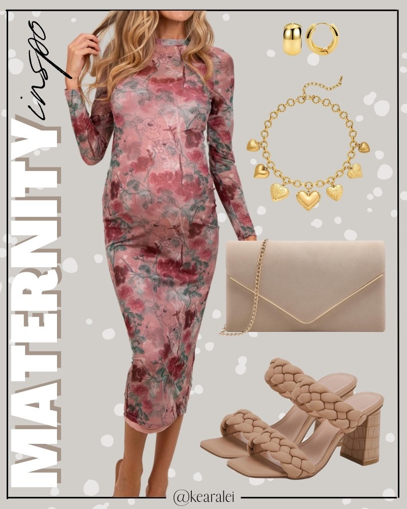 Maternity outfits clothes baby shower dress maternity dress maternity skirt formal maternity dress Amazon fashion maternity dresses photo shoot maternity wedding guest dress pink maroon mauve floral bodycon sheer mesh dress long sleeve dress over the bump with brown braided sandals heels and gold heart charm necklace || baby bump style fashion cute outfit inspo mama outfits #maternity #style #fashion #outfit #outfits #babybump #sweater #babymoon #affordable #amazon
.
.
.

baby shower dress, Maternity Dresses, Maternity, over the bump, motherhood maternity, pinkblush, mama shirt sweatshirt pullover, hospital bag, nursery, maternity photos, baby moon, pregnancy, pregnant, maternity leggings, maternity tops, diaper bag, mama necklace, baby boy, baby girl outfits, newborn, mom, 
.
Amazon fashion, teacher outfits, business casual, casual outfits, neutrals, street style, Midi skirt, Maxi Dress, Swimsuit, Bikini, Travel, skinny Jeans, Puffer Jackets, Concert Outfits, Cocktail Dresses, Sweater dress, Sweaters, cardigans Fleece Pullovers, hoodies, button-downs, Oversized Sweatshirts, Jeans, High Waisted Leggings, dresses, joggers, fall Fashion, winter fashion, leather jacket, Sherpa jackets, Deals, shacket, Plaid Shirt Jackets, apple watch bands, lounge set, Date Night Outfits, Vacation outfits, Mom jeans, shorts, sunglasses, plus size fashion, Stanley cup tumbler, Target, Abercrombie and fitch, Amazon, Shein, Nordstrom, H&M, forever 21, forever21, Walmart, asos, Nordstrom rack, Nike, adidas, Vans, Quay, Tarte, Sephora, lululemon, free people, j crew jcrew factory, old navy


#LTKBaby #LTKBump #LTKootd