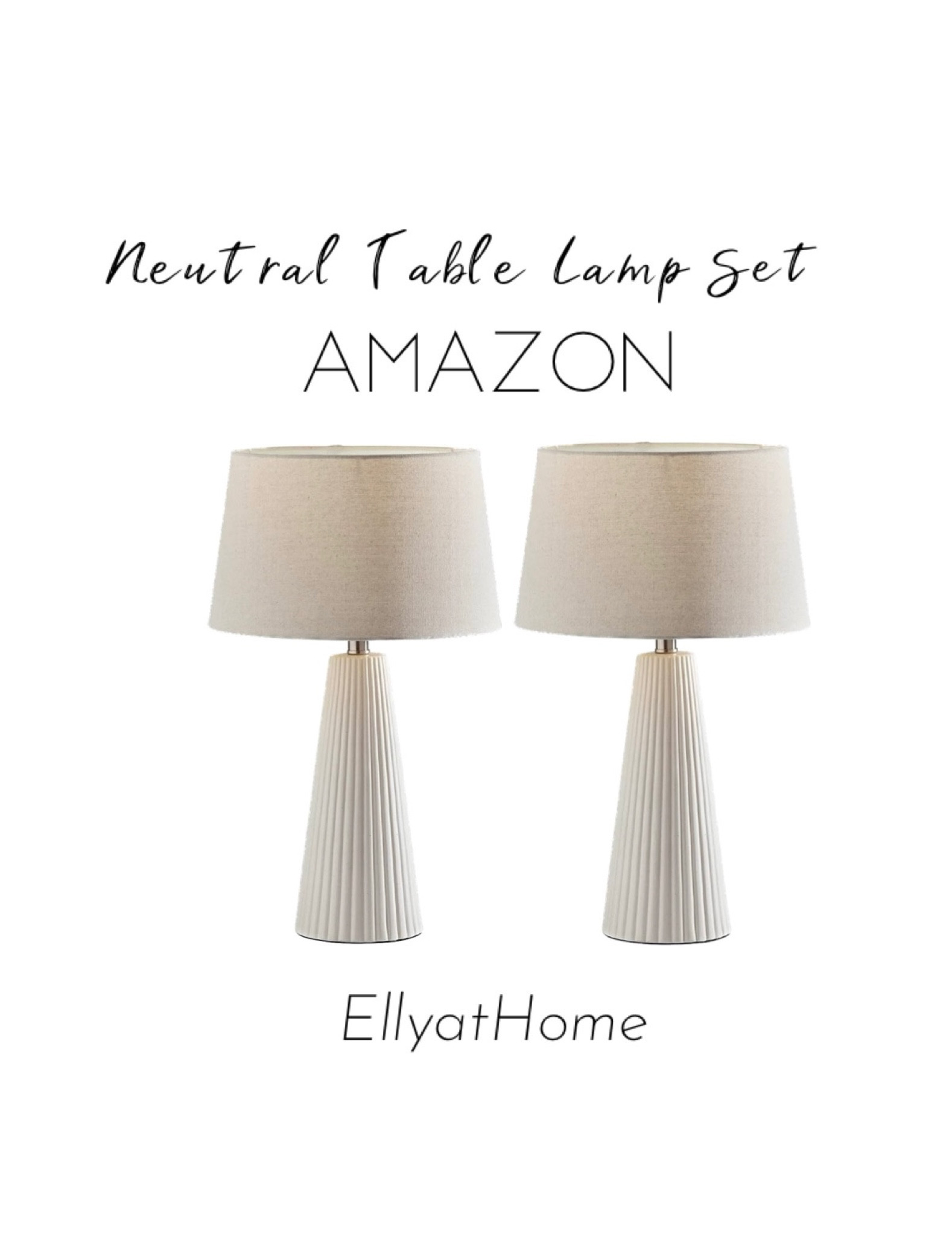 Beautiful neutral textured table lamp set at Amazon Home. Perfect for your living room, bedroom, console table, family room. Choose other selections. Neutral styling, neutral home, neutral decor. Classic, modern traditional, coastal, transitional, modern organic home style. Free shipping. Amazon finds. 

#LTKhome #LTKstyletip #LTKFind