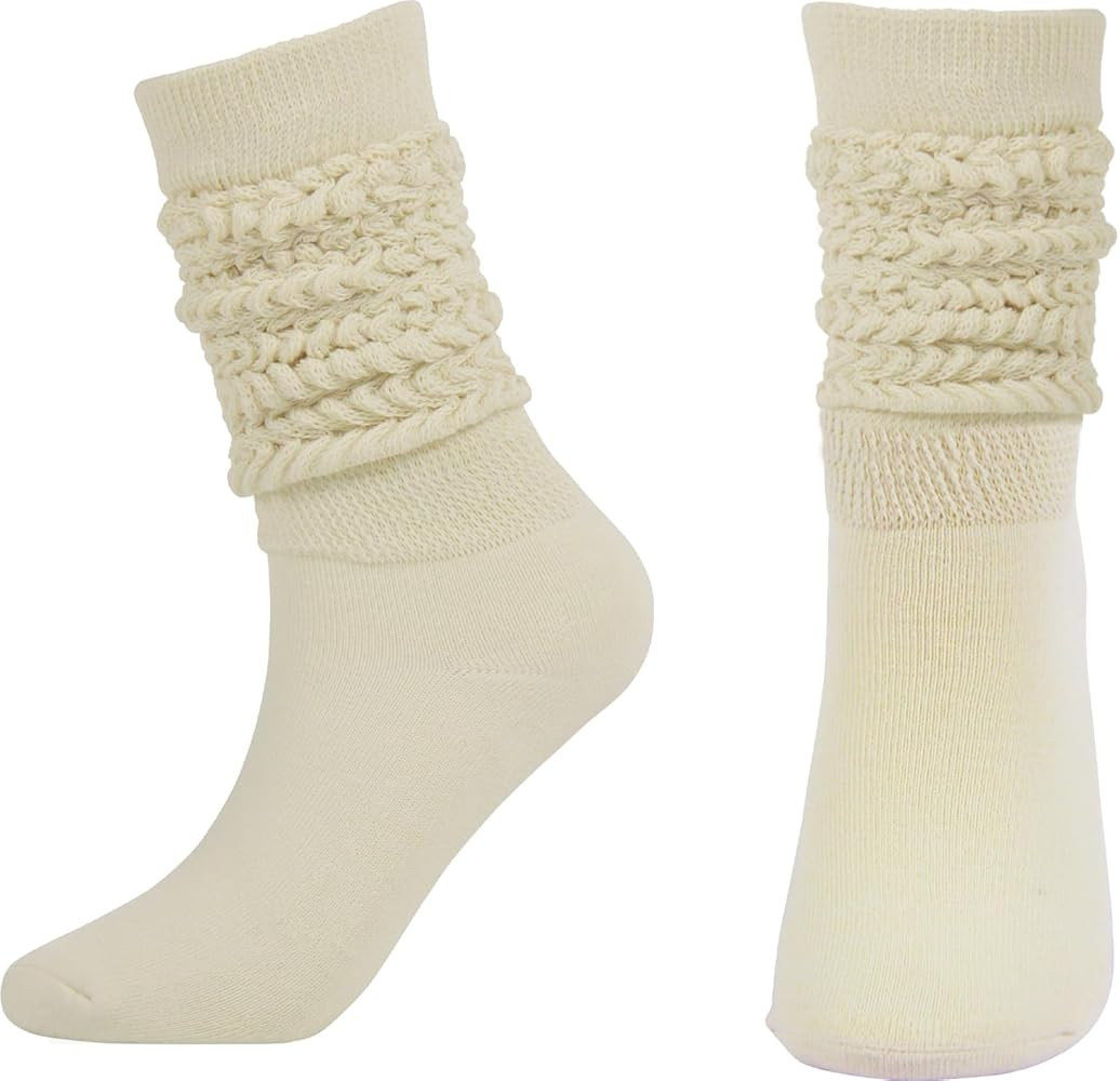 Slouch Socks Women - Knee High Scrunch Socks - Boot Socks for Women Size 5-11 | Amazon (US)