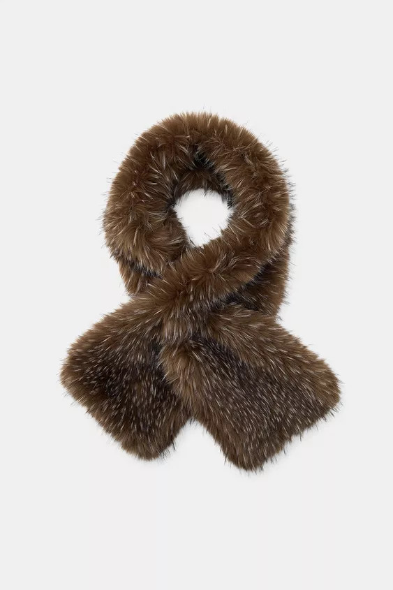 MARLED FAUX FUR SCARF | Zara US