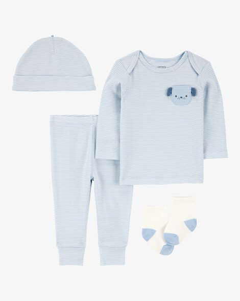 Baby 4-Piece Puppy Print Outfit Set - Blue | Carter's Inc