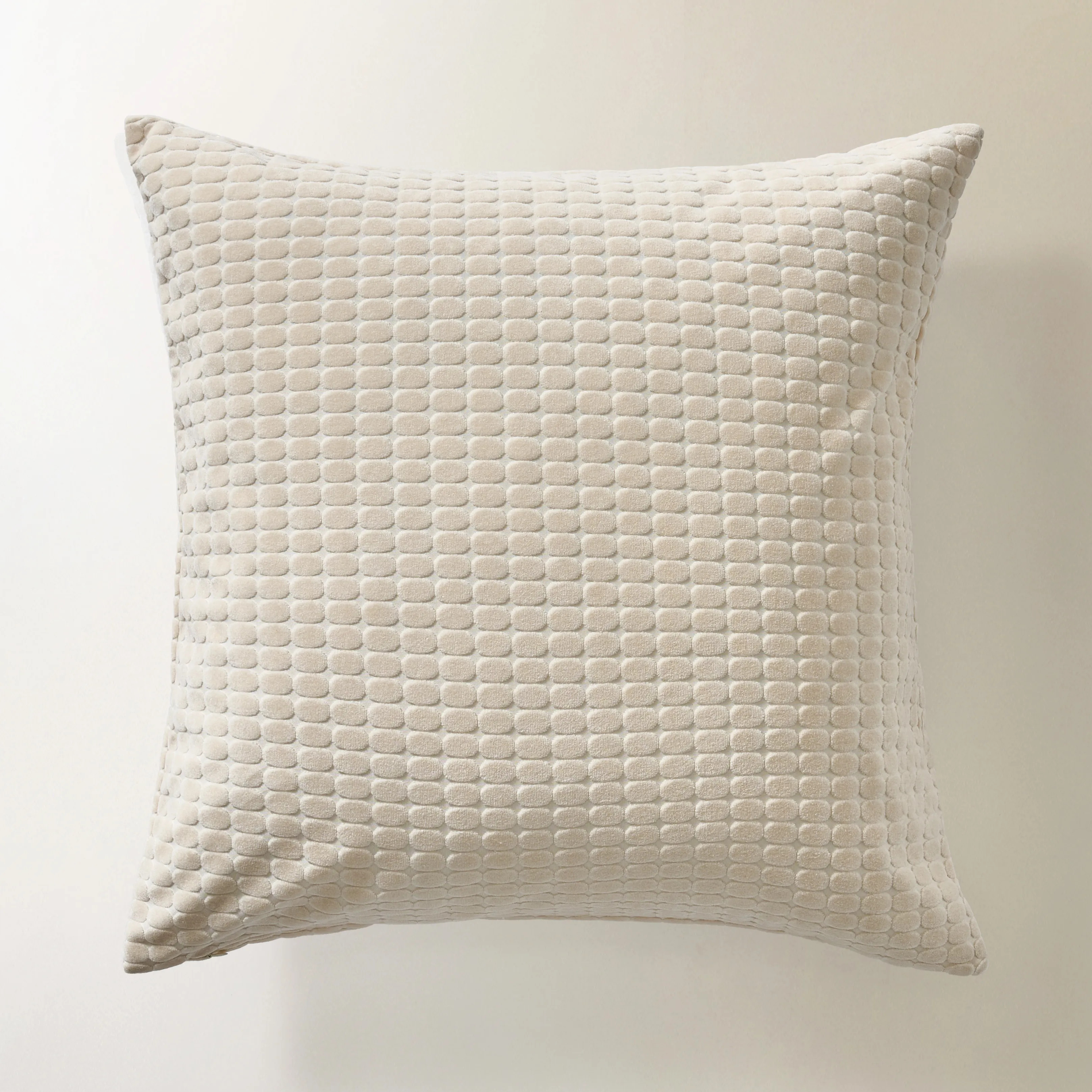 Dottie Cut Velvet Pillow 22" - White | Z Gallerie