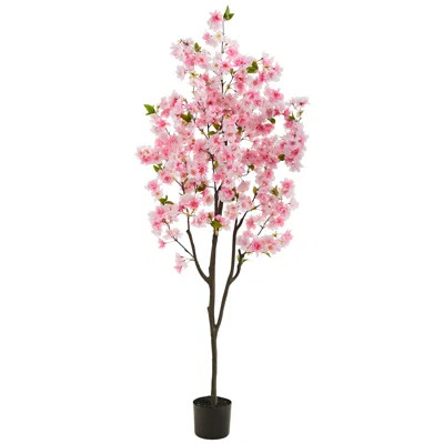 Artificial Cherry Blossom Tree in Planter | Wayfair North America