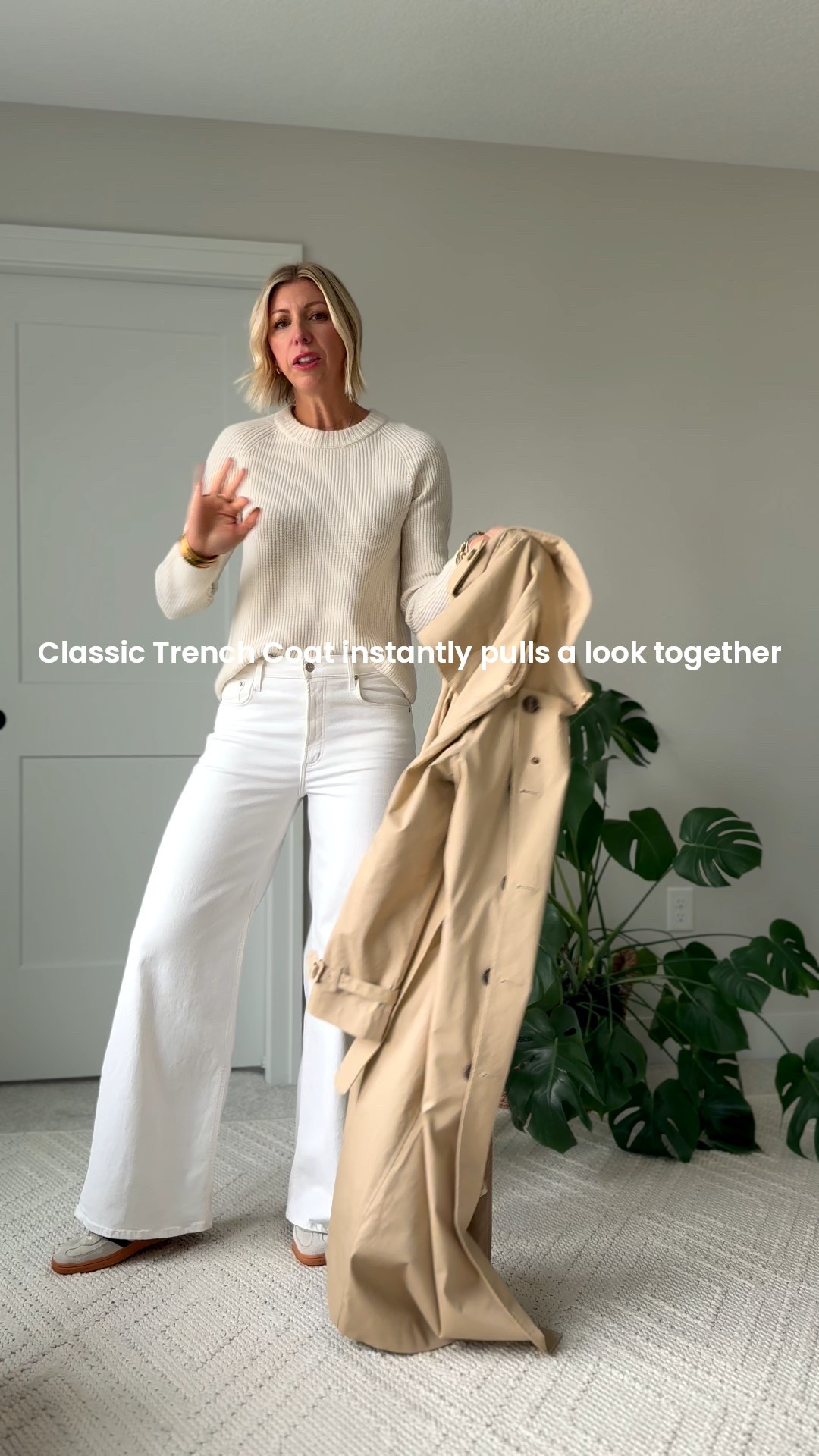 An icon in every capsule wardrobe. This trench instantly elevates your outfit—whether you’re in jeans and a tee or headed to a meeting. Lightweight, polished, and seasonless.

I’m wearing a size medium. I like his size up one in my outerwear to be able to layer with thicker sweaters as the weather gets cooler. This gorgeous jacket is fully lined.

#LTKStyleTip #LTKOver40 #LTKTall