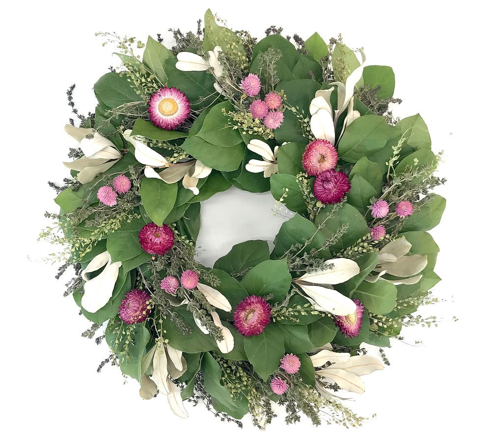 Pink Floral Wreath | Pottery Barn (US)
