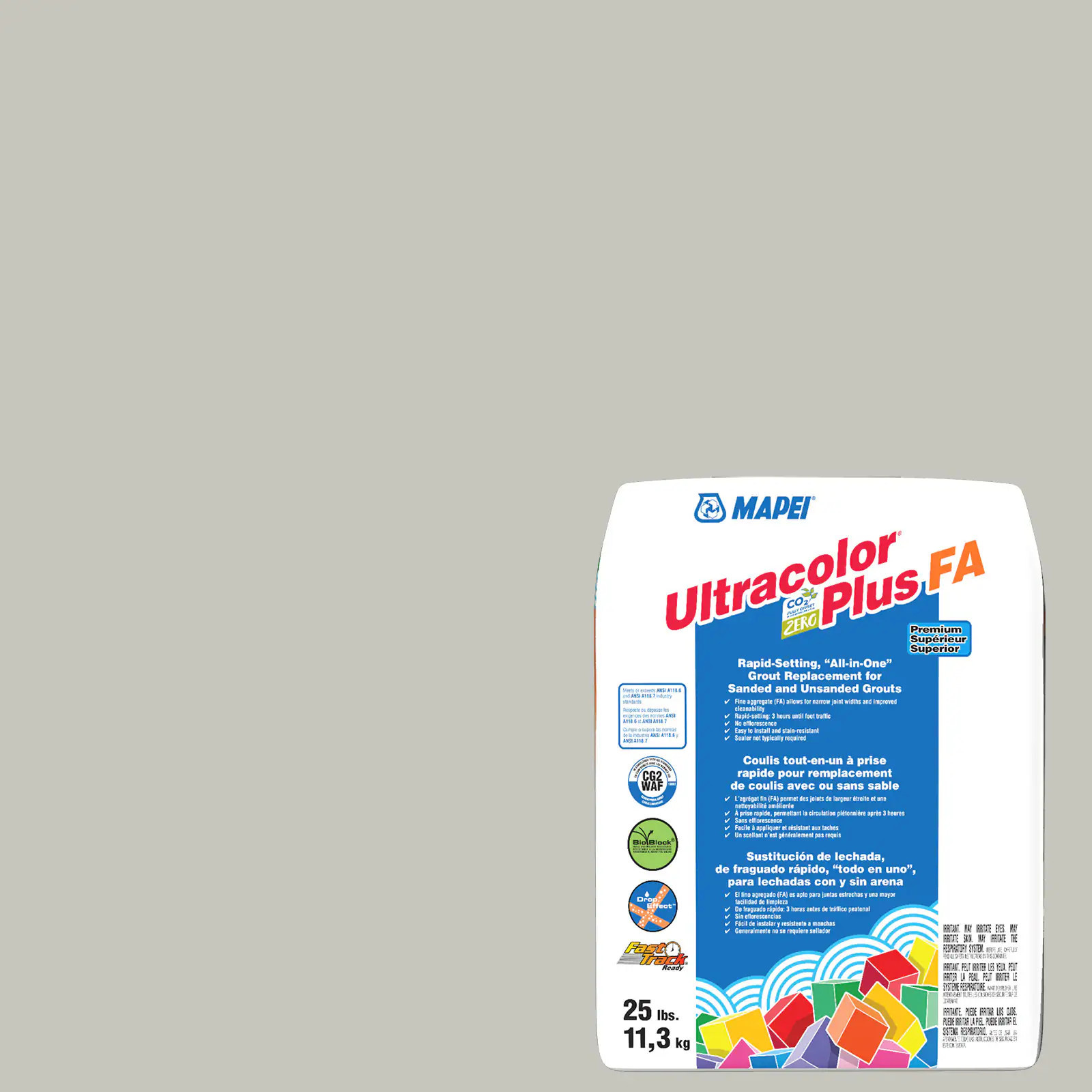 MAPEI Ultracolor Plus FA Castle Wall #5227 All-in-one Grout (25-lb) in Gray | 6BU522711 | Lowe's