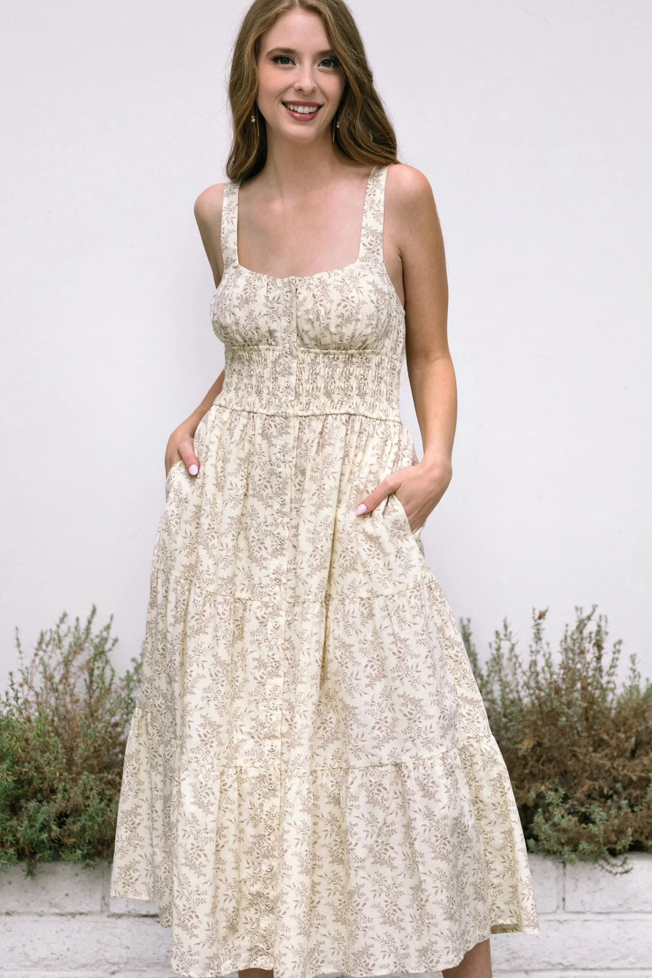 Eden Smocked Waist Dress | Morning Lavender