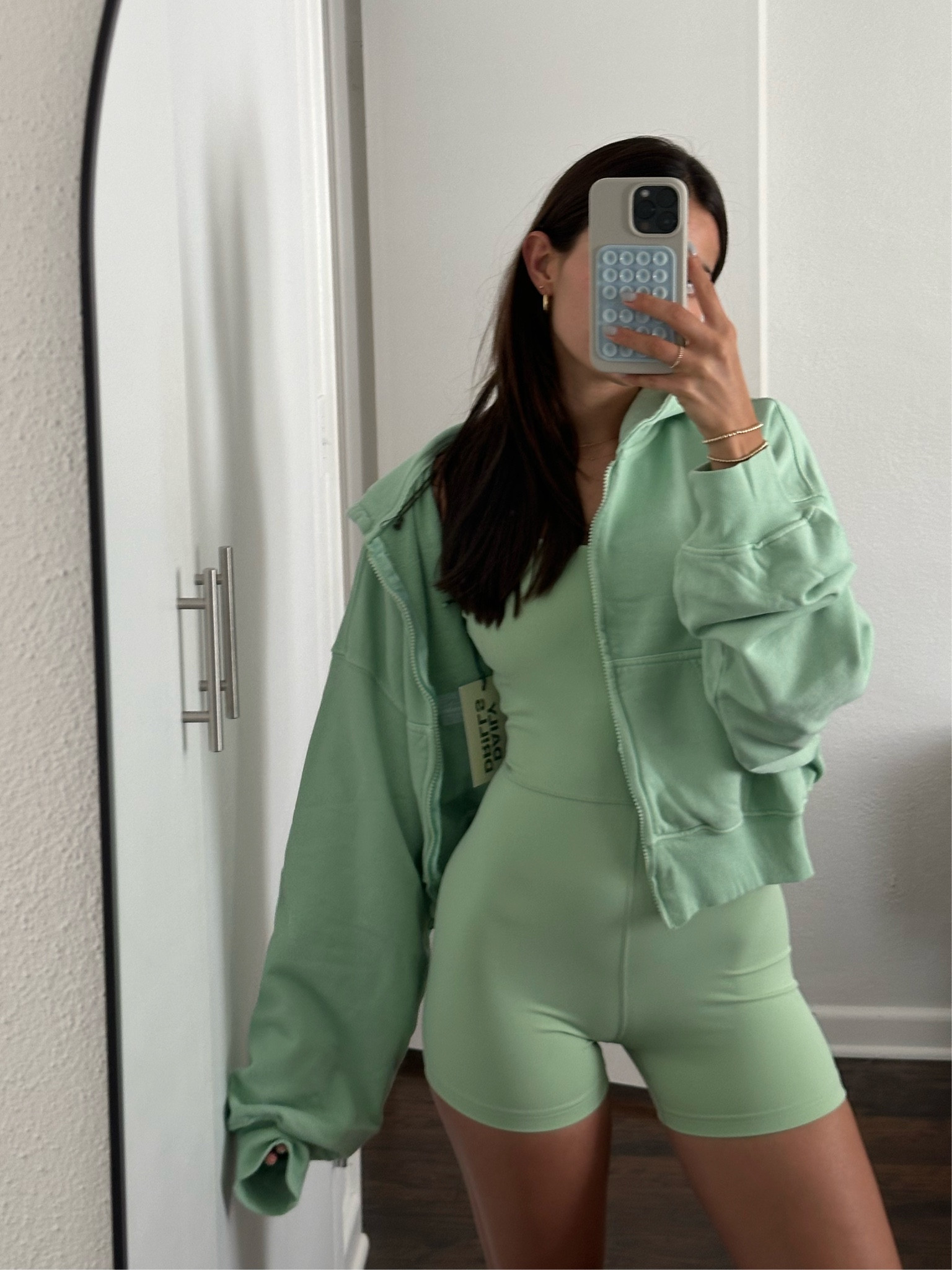 Daily drills set ! Wearing small in playsuit & XS/S in hoodie 🫶🏼

#LTKSeasonal #LTKActive