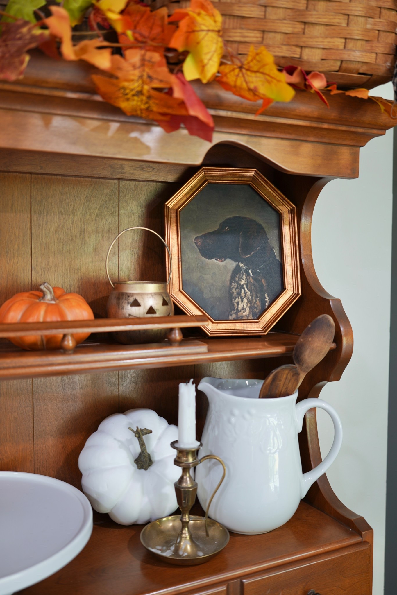Hutch shelf styling for fall. Wall art. Target finds. Fall decor. Collected home. 

#LTKStyleTip #LTKHome #LTKSeasonal