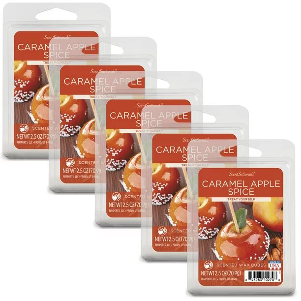 Caramel Apple Spice Scented Wax Melts, ScentSationals, 2.5 oz (5-Pack) | Walmart (US)
