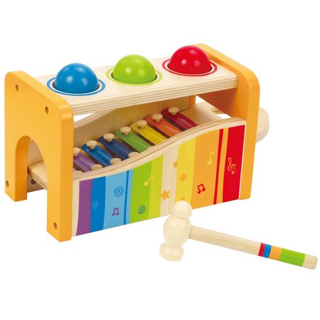 Hape Kids Wooden Musical Instrument Rainbow Pound and Tap Bench with Xylophone | Walmart (US)