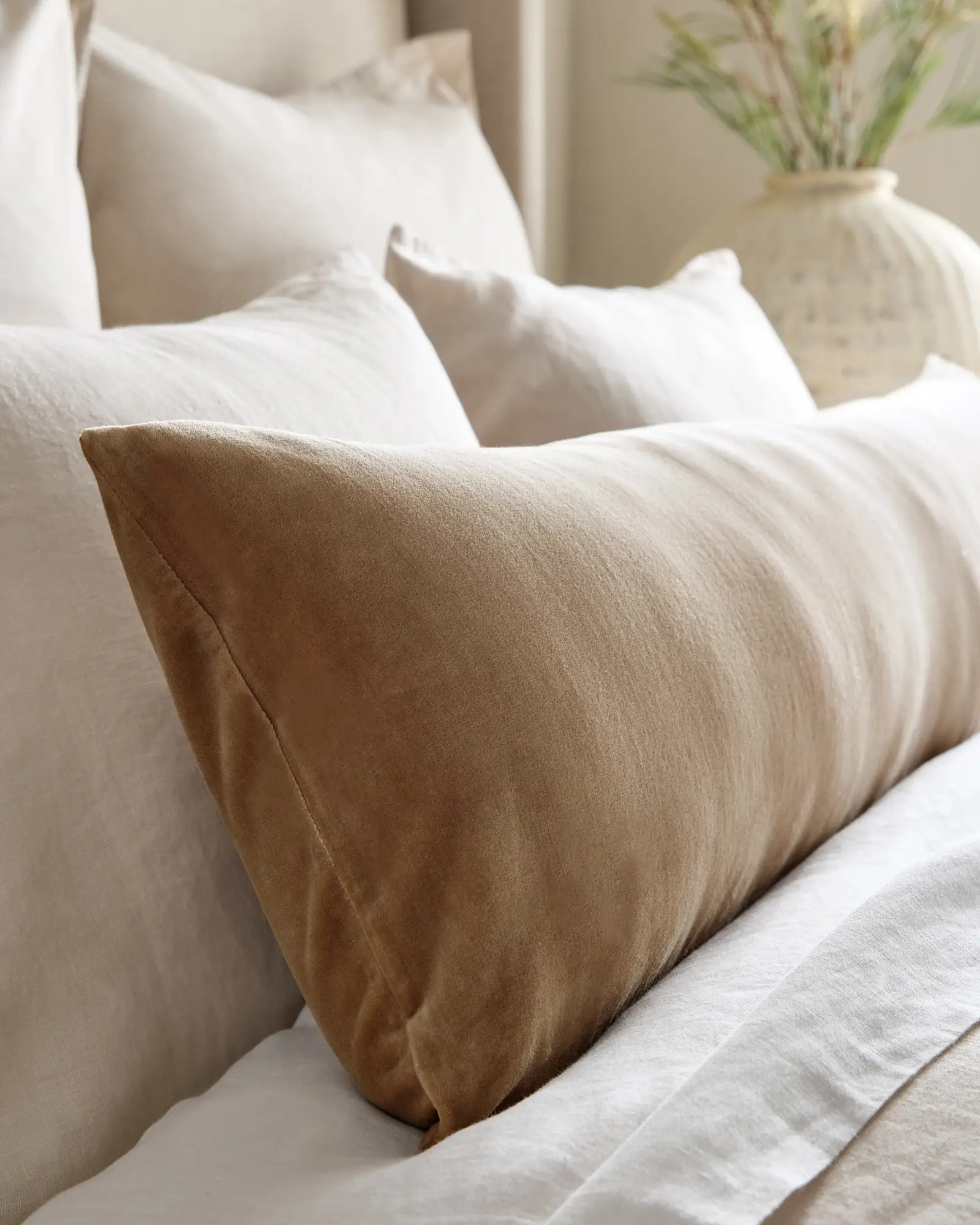 Cotton Velvet Oversized Lumbar Pillow Cover | Quince