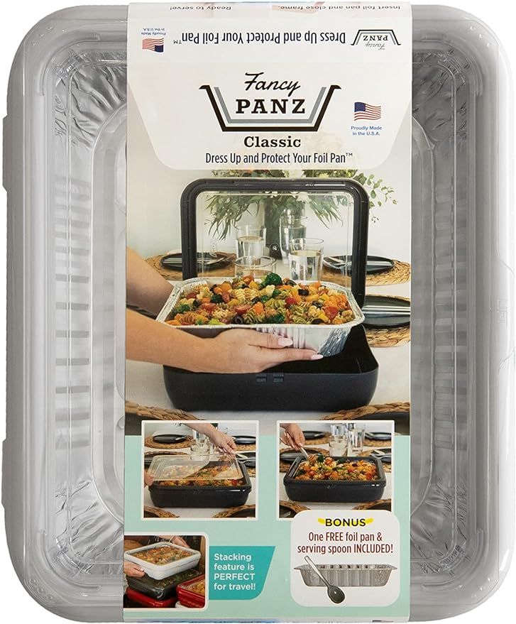 Fancy Panz Classic, dress up & protect your foil pan. Half size foil pan & serving spoon included... | Amazon (US)