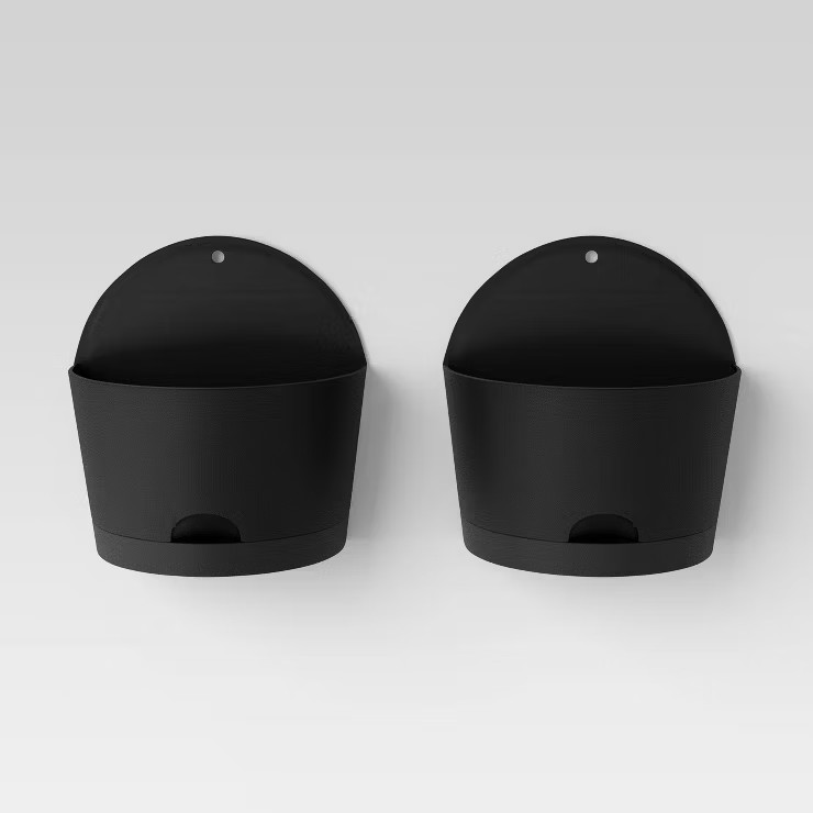 2pk Indoor/Outdoor Half-Circle Self-Watering Wall Planters - Room Essentials™ | Target