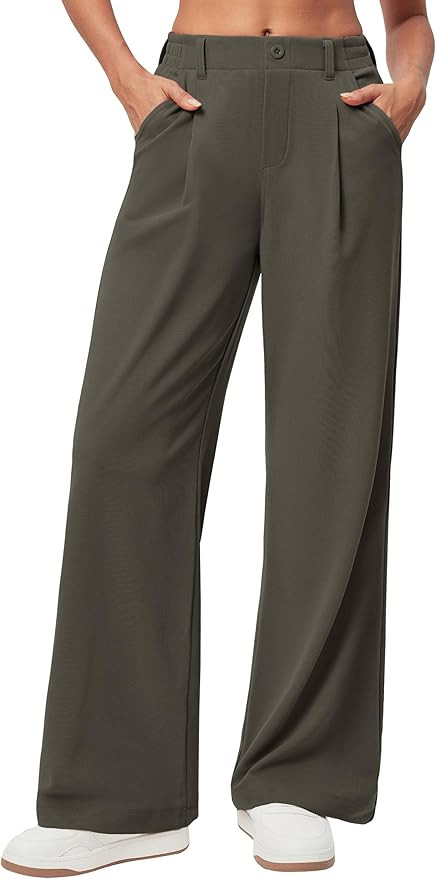 Ewedoos Wide Leg Pants Woman Stretchy Work Dress Pants Women Trendy 2026 Business Casual Outfits ... | Amazon (US)