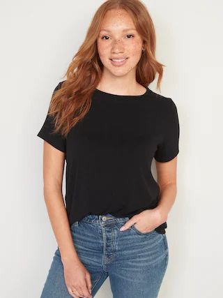 Luxe Crew-Neck T-Shirt for Women | Old Navy (US)