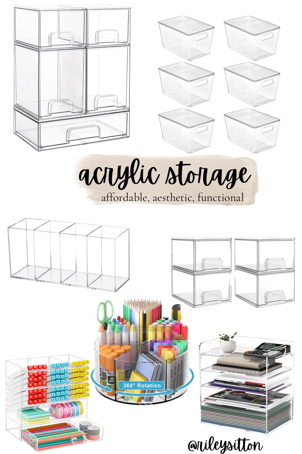 Acrylic storage. Craft closet. Closet storage. Home organization  

#LTKHome #LTKFamily