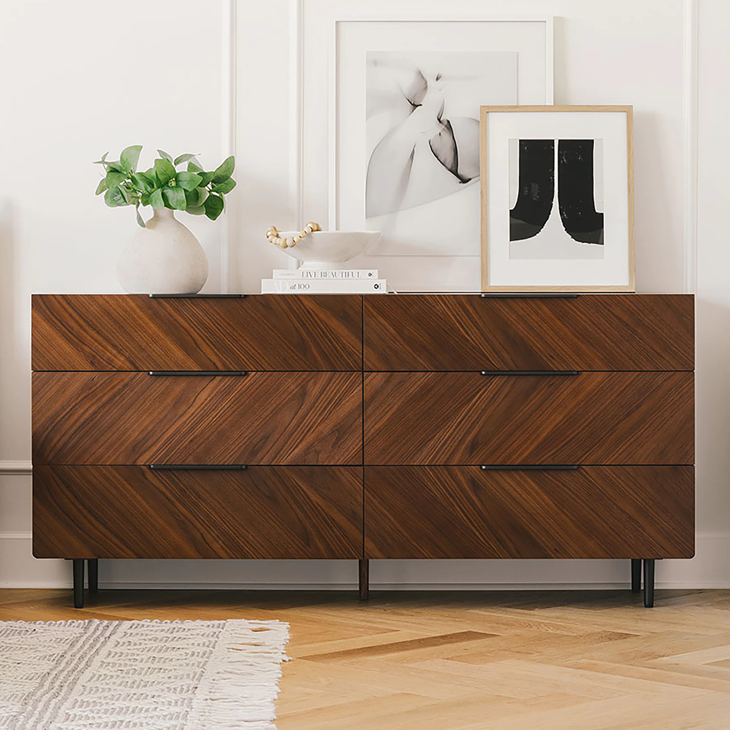 Nera 6-Drawer Double Dresser - Walnut | Article