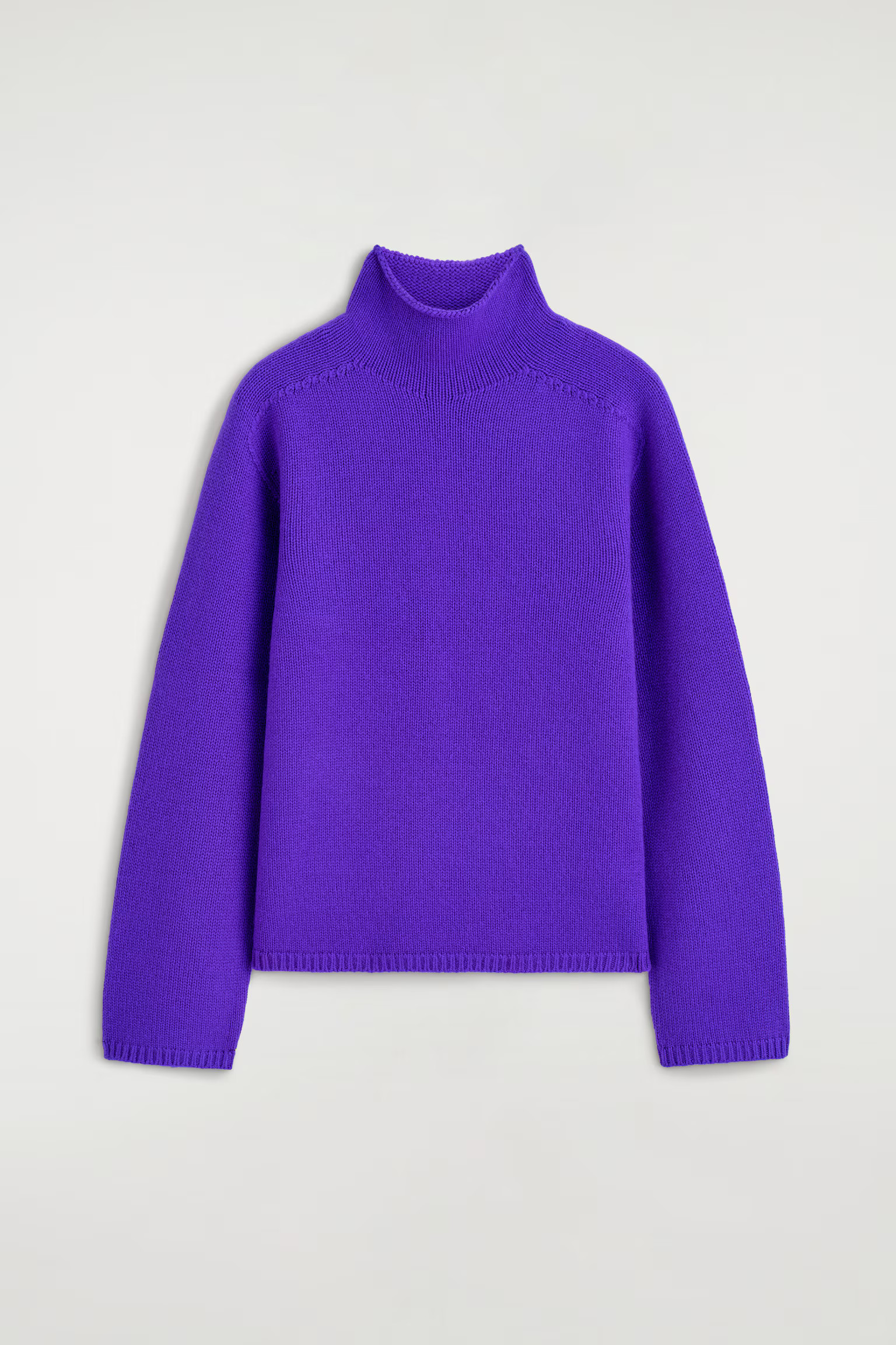 CASHMERE FUNNEL-NECK JUMPER - PURPLE | COS GB | COS UK