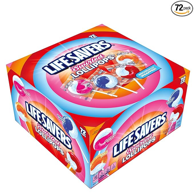 LIFE SAVERS® Swirl Lollipops - Bulk Box of LIFE SAVERS® Lollipops Individually Wrapped, Fruit a... | Amazon (US)
