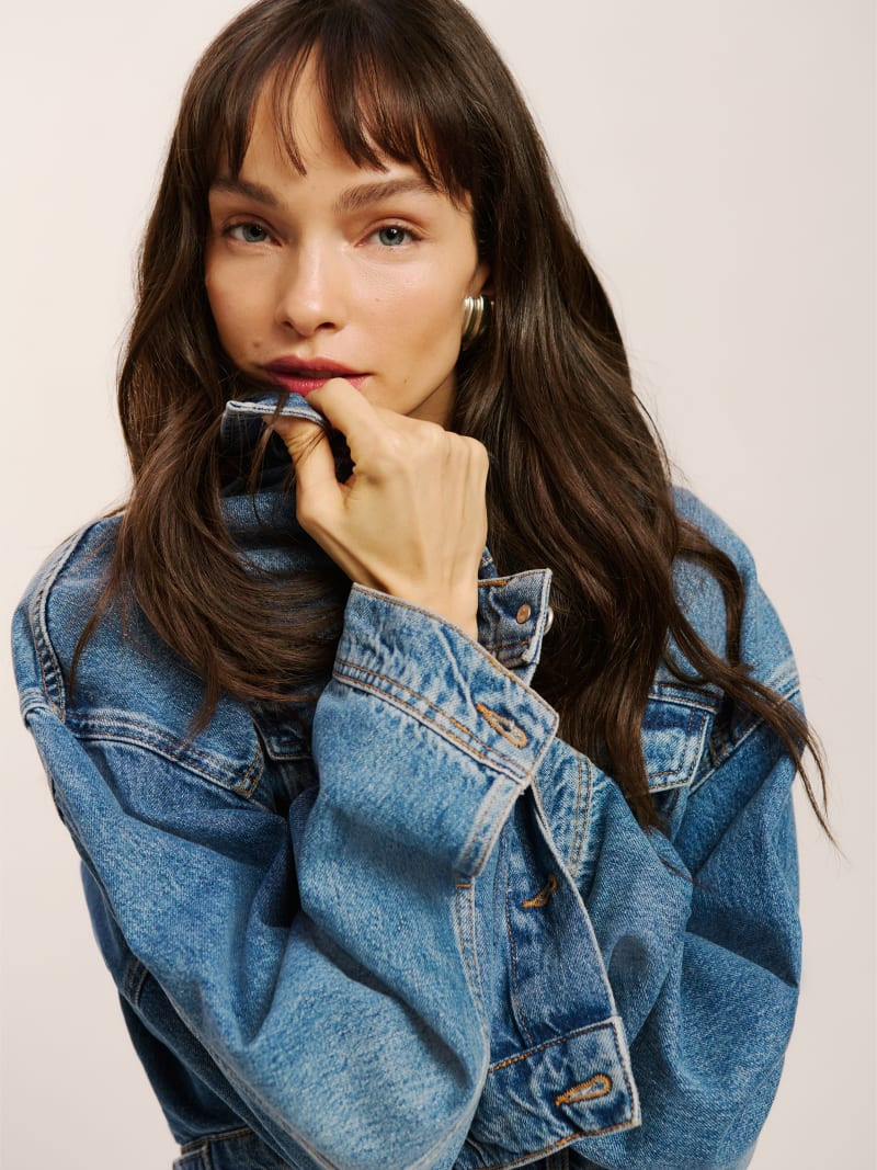 Jori Cropped Denim Jacket | Reformation (Global)