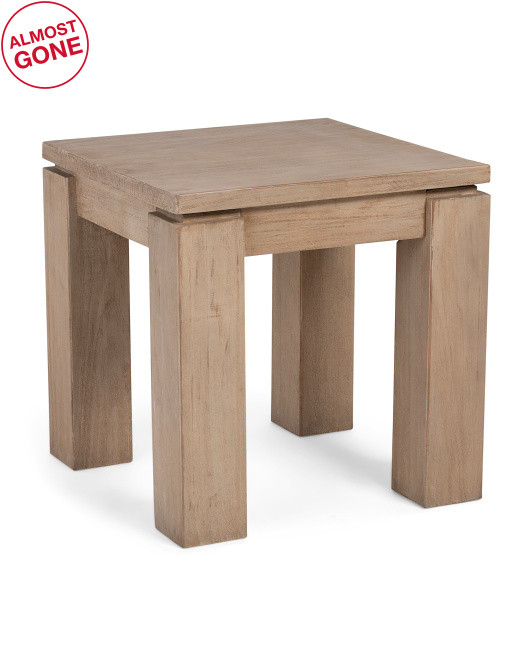 22in Reclaimed Pine Wood Amaya Side Table | TJ Maxx