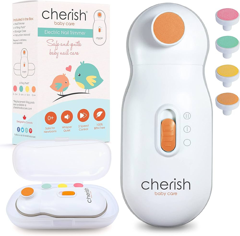 Cherish Baby Care Award-Winning Baby Nail Trimmer Electric - Auto Safety Stop, Electric Nail File... | Amazon (US)
