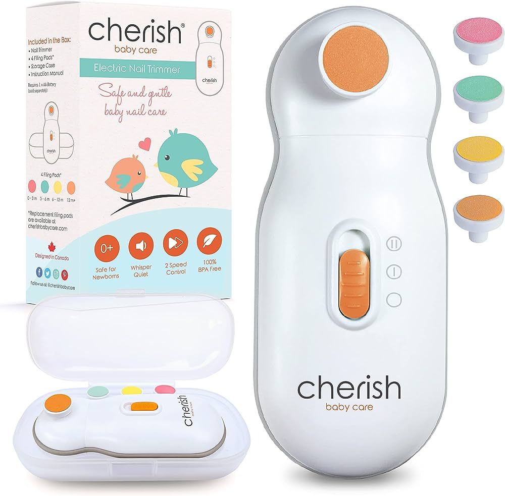 Cherish Baby Care Award-Winning Baby Nail Trimmer Electric - Auto Safety Stop, Electric Nail File... | Amazon (US)