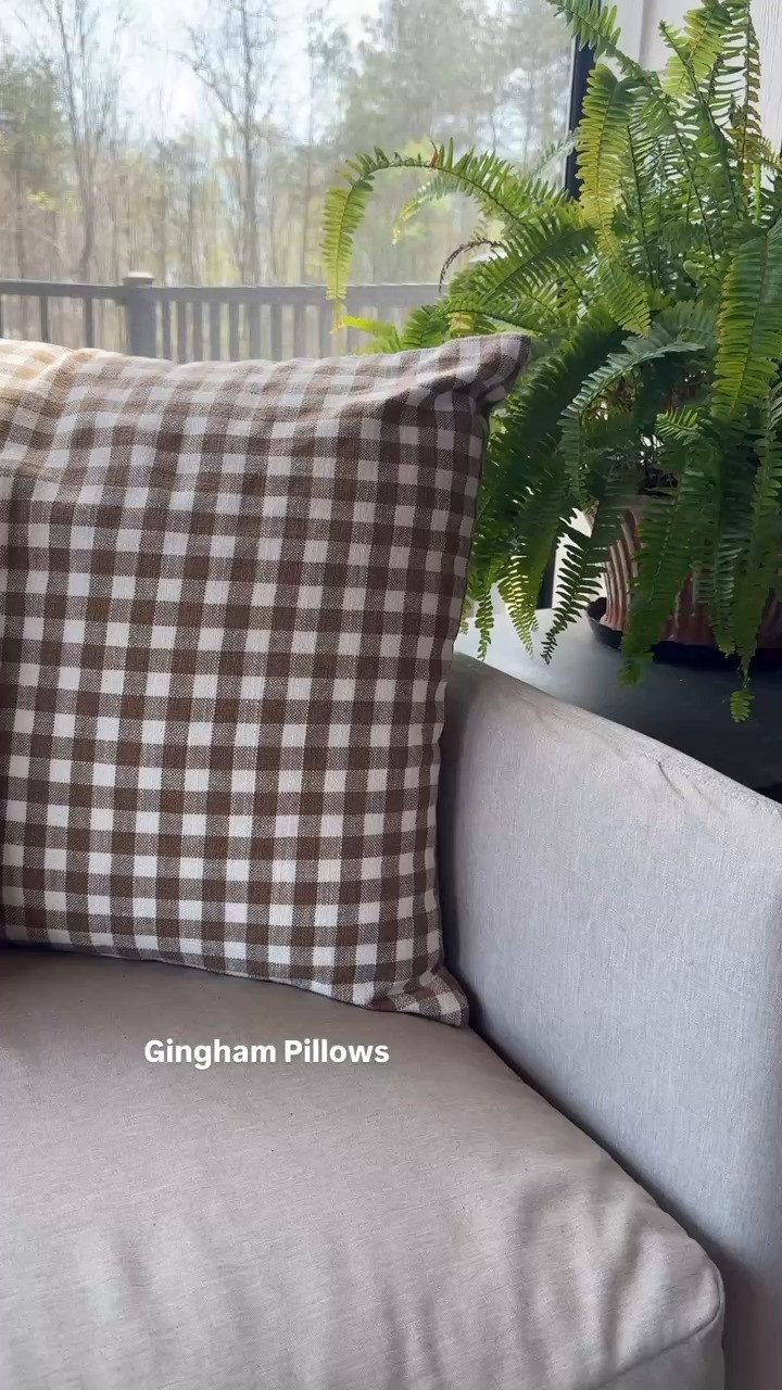 gingham pillows 

 #LTKHome