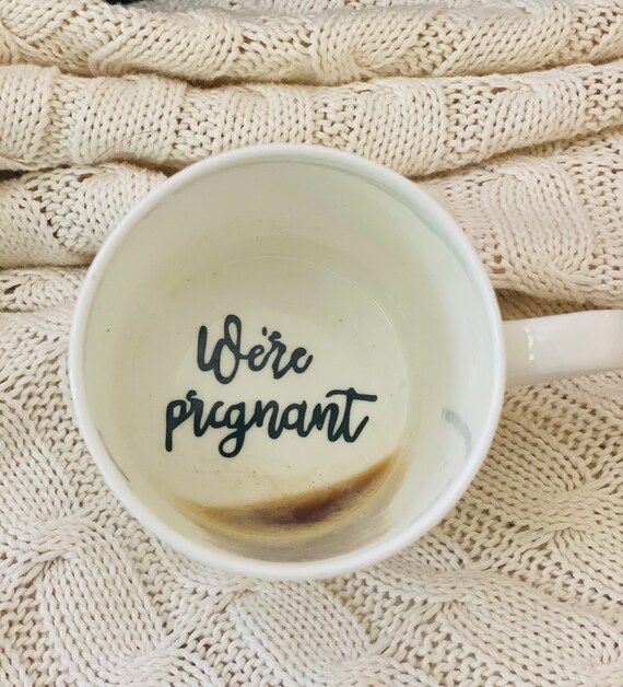 Were Pregnant Secret Message Mug. Pregnancy Announcement. | Etsy | Etsy (US)