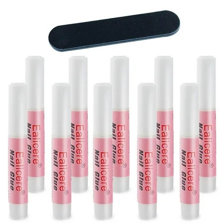 10 Pieces Adhesive Nail Glue for Acrylic Nail Tips Long Lasting,Nail Glue for Press on Nails,Fingernail Glue Super Bond for Artifical False Nails | Walmart (US)