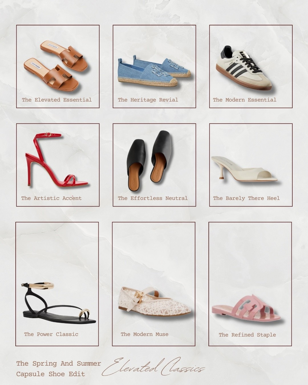 Spring/Summer shoe capsule, refined 🤍 These are the styles I reach for on repeat when I want my outfits to feel effortless but still elevated.

From everyday flats to barely there heels, this edit covers every outfit moment without overcomplicating your wardrobe.

If you’re building a chic, wearable closet… start here.

Everything linked for you ↓

spring shoe capsule,summer shoe essentials,capsule wardrobe shoes,neutral sandals outfit,chic summer shoes,minimalist wardrobe essentials,elevated basics fashion,
everyday sandals women, comfortable chic shoes



#LTKU #LTKSaleAlert #LTKSeasonal