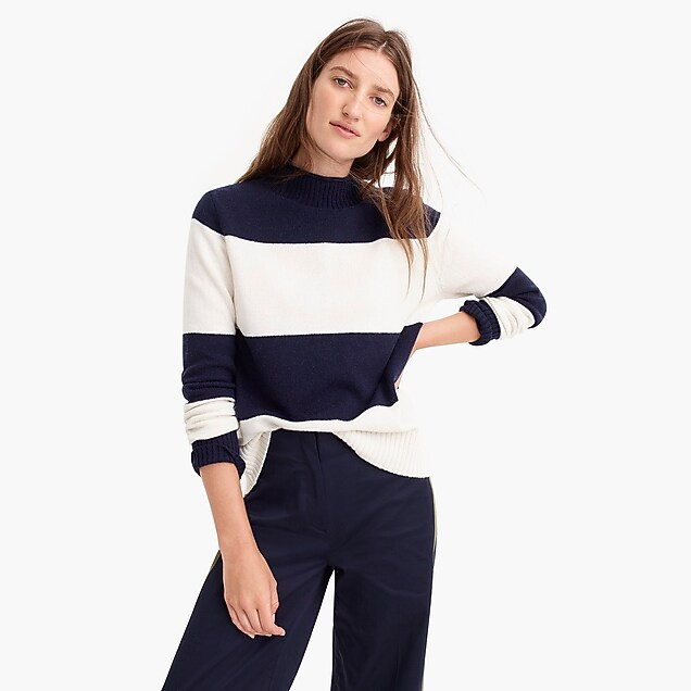 Women's 1988 rollneck™ sweater in wide stripes | J. Crew US