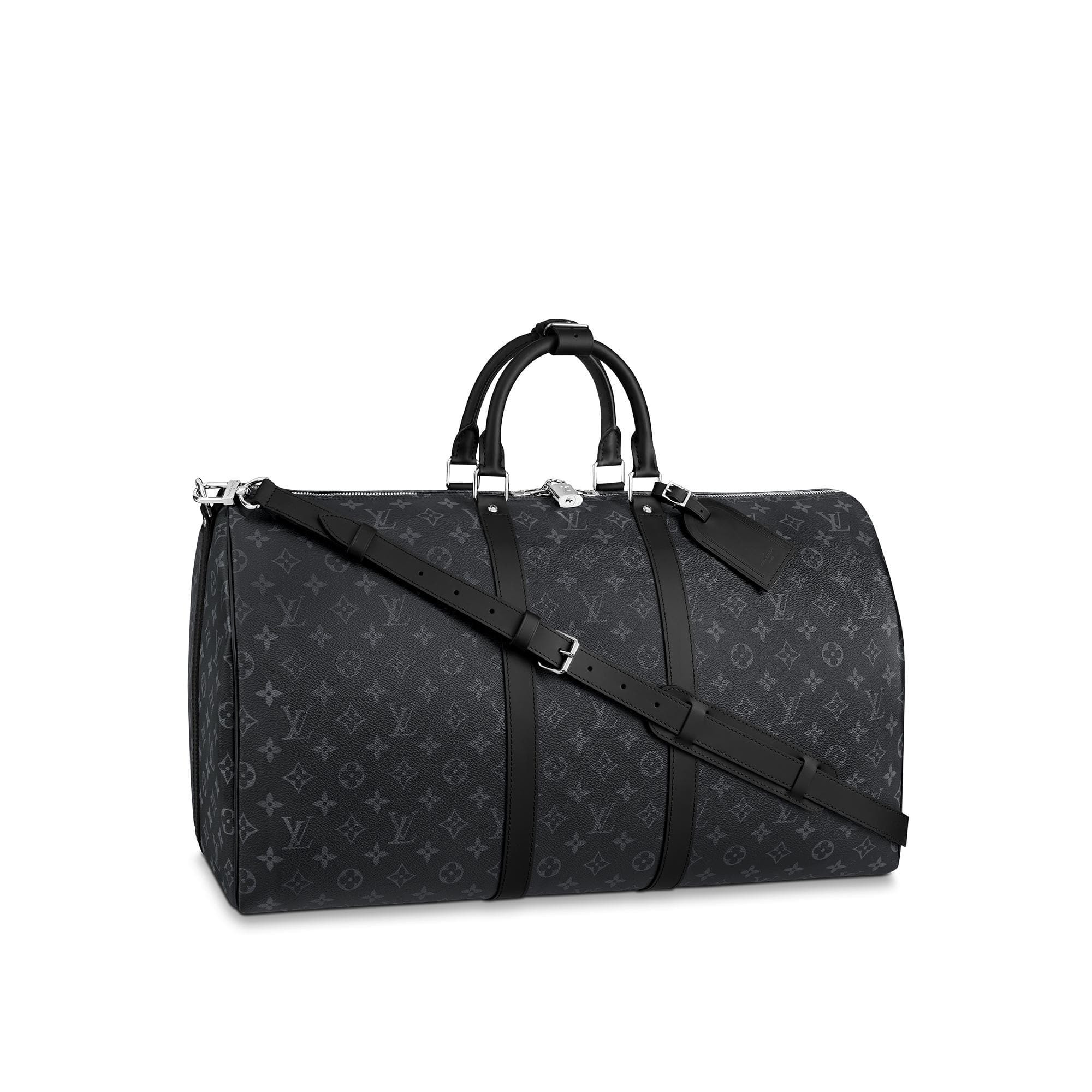 Men's Louis Vuitton Keepall Bandouliere Monogram Eclipse 55 Black/Grey | StockX