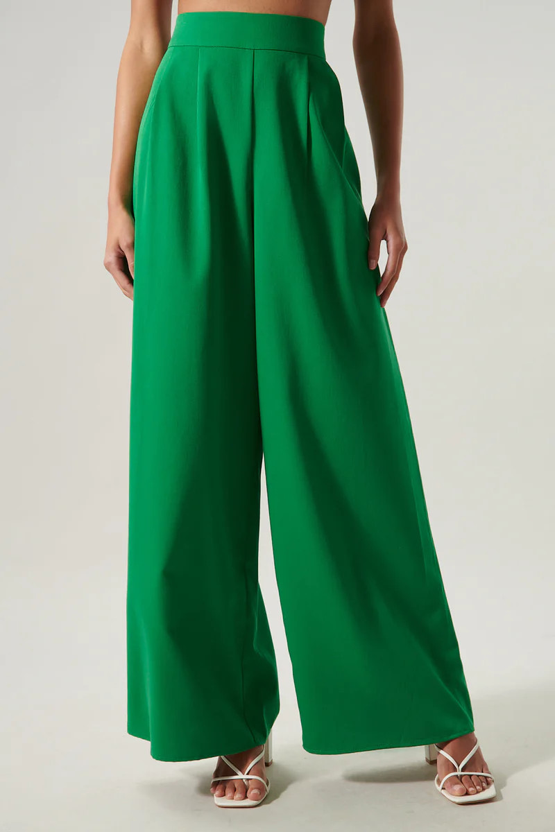 Power Moves High Waist Wide Leg Pants | Sugarlips