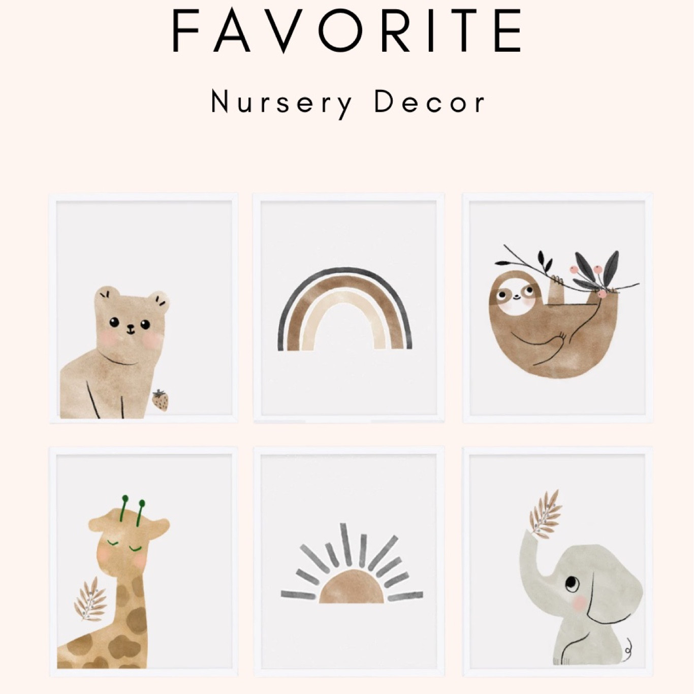 Nursery wall art! So sweet for baby’s nursery
.
.’.
Boho nursery decor - nursery home decor - wall prints - baby boy - baby girl - gender brutal nursery - baby animals nursery 

#LTKbaby #LTKstyletip #LTKhome