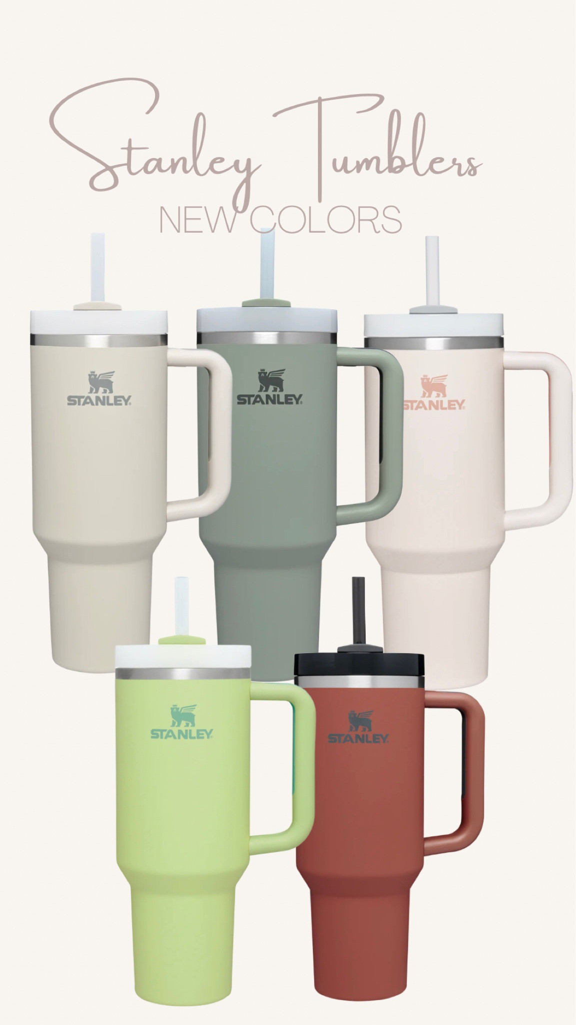 Stanley tumblers
Stanley matte colors
Water bottle 
Coffee mugs 


#LTKunder50 #LTKtravel #LTKstyletip