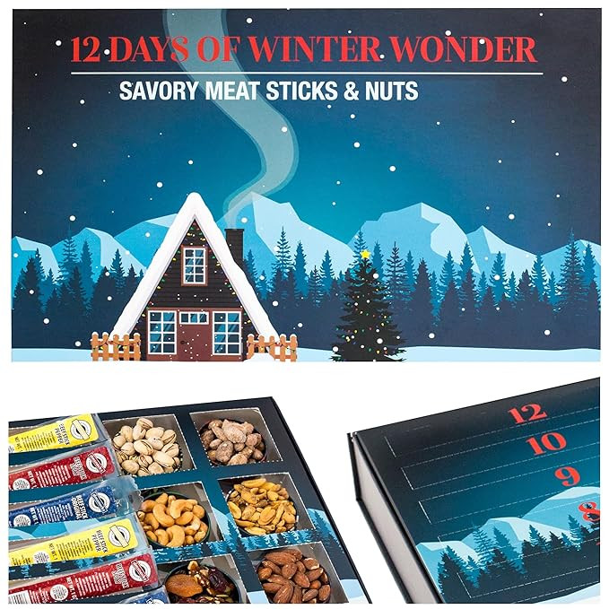 Holiday Food Advent Calendar - Delicious Jerky and Nuts - 12 Unique Snack Items for 12 Countdown ... | Amazon (US)