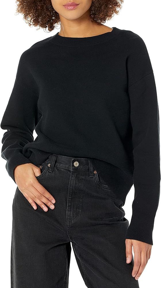 The Drop Women's Ingrid Long-Sleeve Crewneck Jaquard Sweater | Amazon (US)