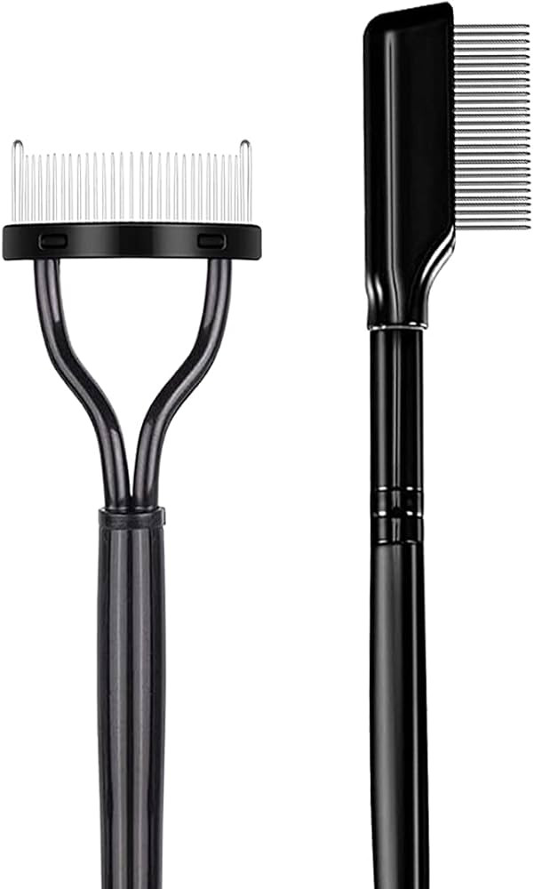 2Pcs Eyelash Separator, Eyelash Comb Lash Brush Separator, Lash Comb Eyelashes Curler Makeup Masc... | Amazon (US)