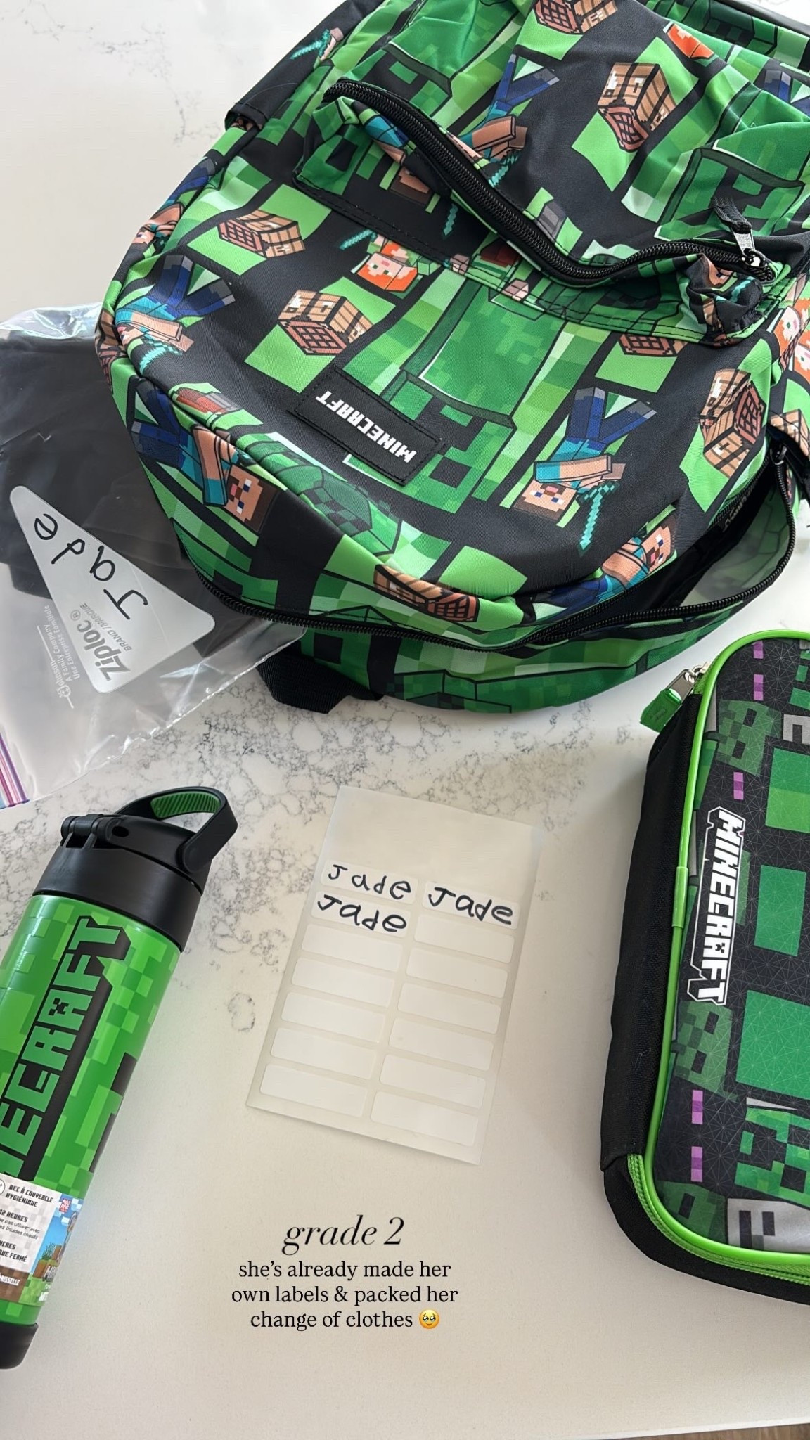 S C H O O L / this grade 2…she’s done her own labels & packed her own change of clothes bag 🥹

+ backpack
+ lunch bag
+ water bottle
+ socks 
+ light up indoor shoes
+ sport set outfit 

Walmart Canada | Minecraftt

#LTKcanada #LTKbag #LTKkids