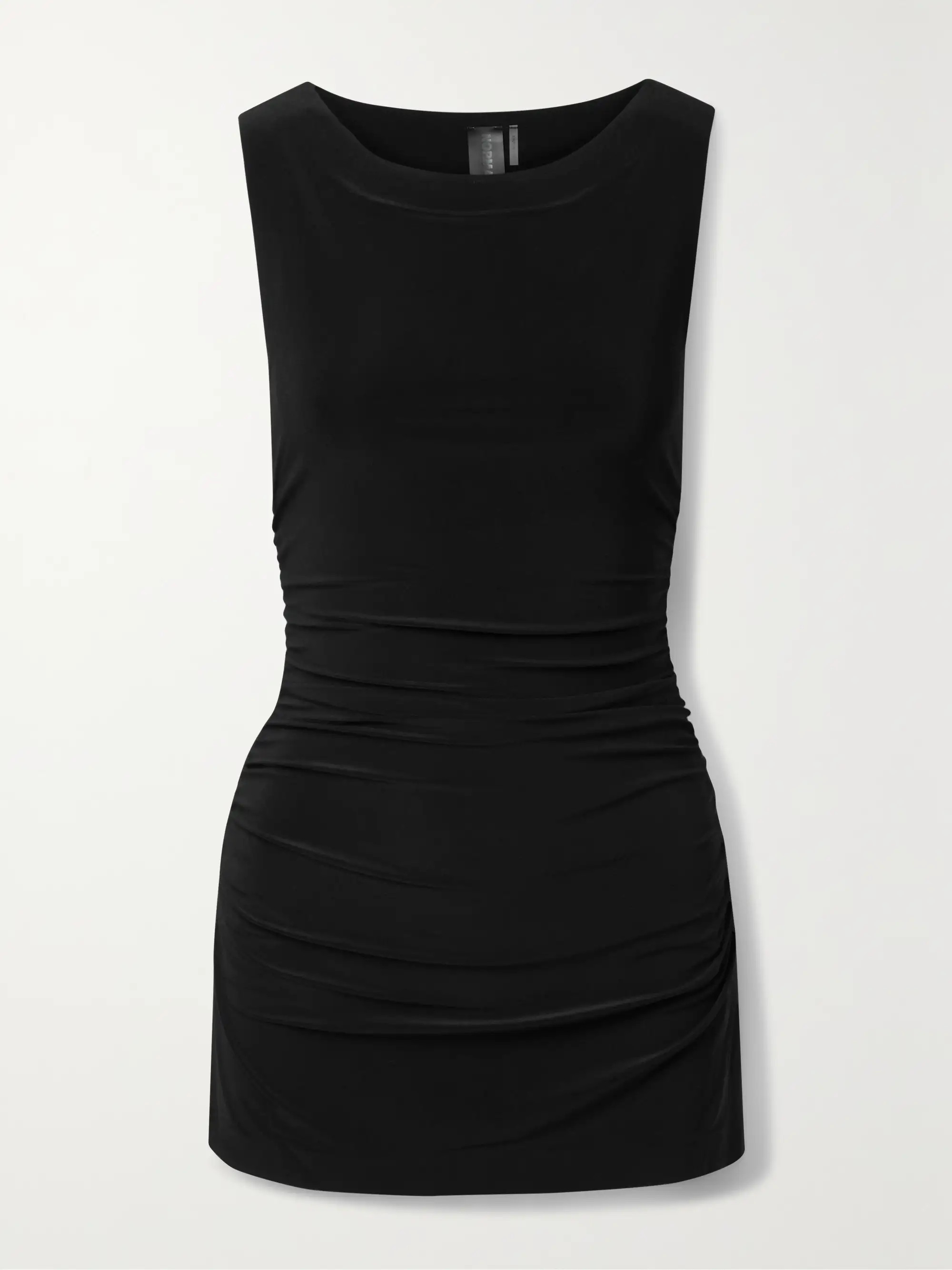 Ruched stretch-jersey mini dress | NET-A-PORTER (US)