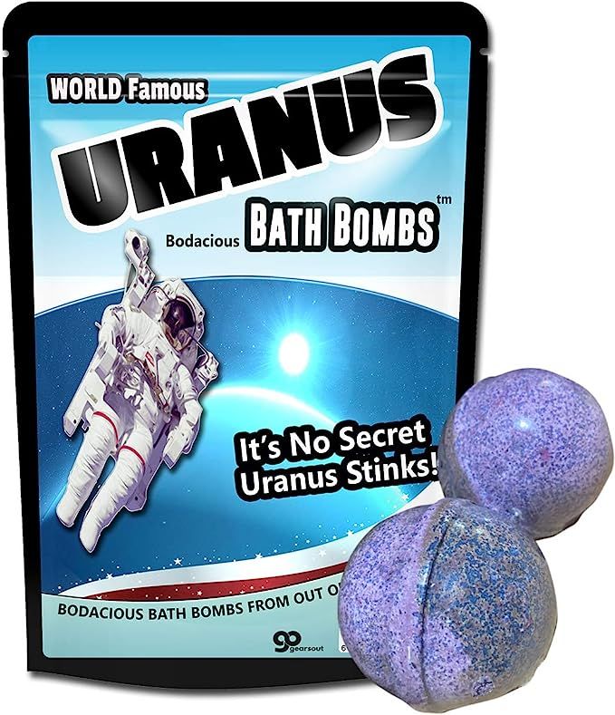 Amazon.com: Uranus Bath Bombs XL Fizzers Funny Space Gags for Teen Boys Weird Gags for Men Uranus... | Amazon (US)