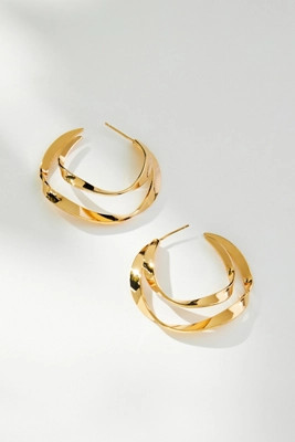 Twisted Double Hoop Earrings | Anthropologie (US)