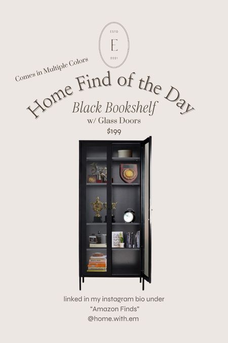 The Home Find of the Day today is such a find! A black bookshelf with glass doors that is actually affordable.

I love these bookshelves and thinking of incorporating them into my bedroom!

#homewithem #blackbookshelf #blackcabinets #storagecabinet #bookshelf #greenscreen #bookshelfcheck #blackfurniture #homedecor #furniture

#LTKfamily #LTKhome #LTKstyletip