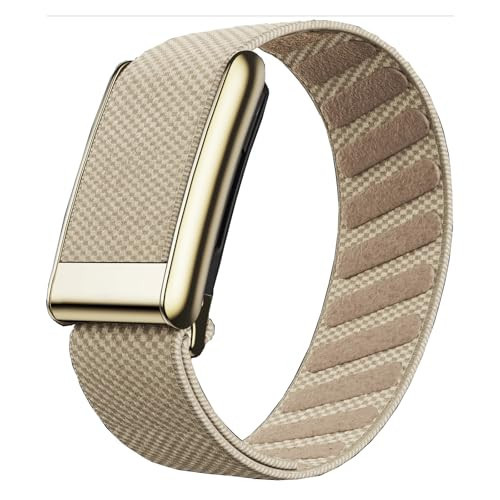 Ultra-Soft Stretchy Nylon Sport Band Compatible with WHOOP 5.0, One, Peak & Life | Adjustable, Breathable, & Sweat-Wicking Replacement Wristbands for Men & Women | NOT for Gen 4 (Dune With Gold, One/Peak) | Amazon (US)